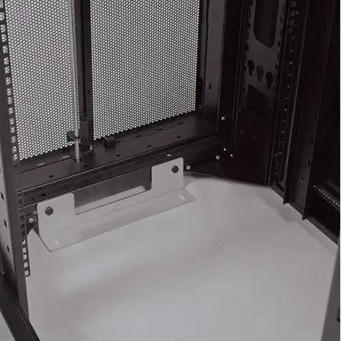 Interior view of 42U Server Rack Enclosure Cabinet With Doors And Side Panels For 19 Inch Gear, Standard 42 Inch Depth, black finish