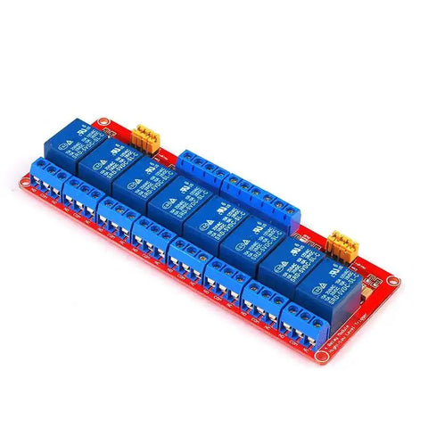 Eight Channel 5V Relay Module For Arduino Raspberry Pi PLC Home Automation And Industrial Control With High And Low Level Trigger Controller Board