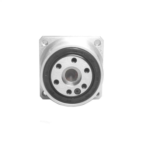 Front view of 50:1 Harmonic Gear Drive Reducer for Nema 17 Stepper Motor Robots, small strain wave gearbox rotary reduction actuator.