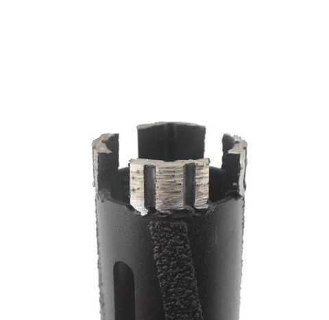 Front view of 1-3/8 Inch Dry Diamond Core Drill Bit For Granite With 5/8-11 Thread, 35mm Masonry Core, JDK Premium Diamond Segment.