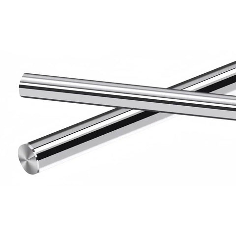 2 Pack 8mm X 150mm Linear Motion Rods Chrome Plated Case Hardened Shaft Guide With Chamfered Ends For Easy Bearing Installation