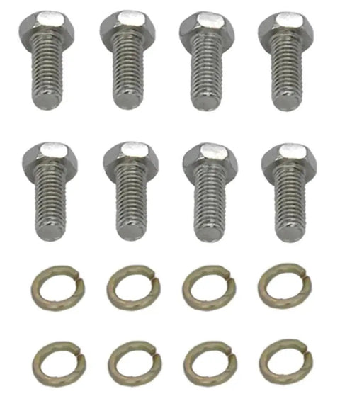 Set of metal bolts and washers, top view, compatible with Toyota Fuel Pump Module With Sending Unit Drop In Replacement For 2000 2001 2002 Tundra