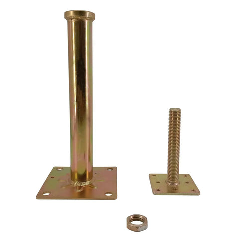 Six Pack Floor Jack Posts for Leveling 11 to 16 Inch Height Range 6 Ton, adjustable metal posts with base plates and nut.