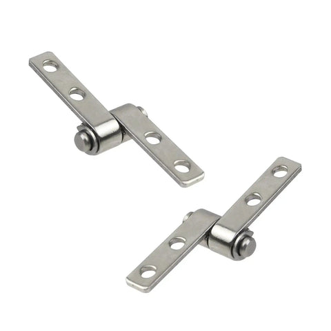 Two MY MIRONEY carbon steel 360-degree torque hinges with screws, large (front view)