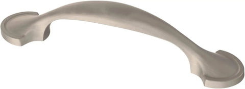 10 Pack Satin Nickel Cabinet Handles With 3 Inch Center To Center Holes Half Round Spoon Foot Casual Drawer Pulls For Kitchen Cabinets