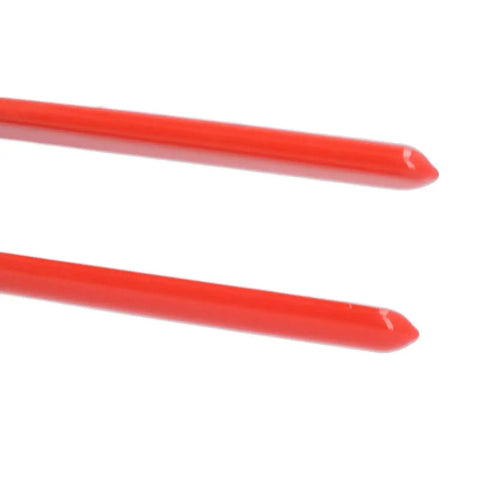 Close-up of red grip handles for Built Tough Heavy Duty Metal Bending Pliers Hand Seamer with High Carbon Steel Construction.