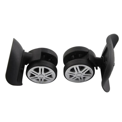 2 Pack Universal Luggage Replacement Wheels 360 Degree Silent Swivel Casters For Suitcases And Trolleys With 12 Screws Durable Plastic
