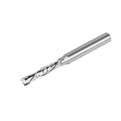 Solid Carbide Pro Grade Up Down Spiral Compression Router Bit For CNC Wood Carving Three Sixteenth Inch Cutting Diameter With One Quarter Inch Shank One Inch Cutting Length And Two And A Half Inch Total Length Built For Clean Plunge Routing And Fine