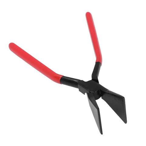Pro Grade Heavy Duty Metal Bending Pliers Hand Seamer With Adjustable Jaw for 45 and 90 Degree Bends in Sheet Metal, red handle