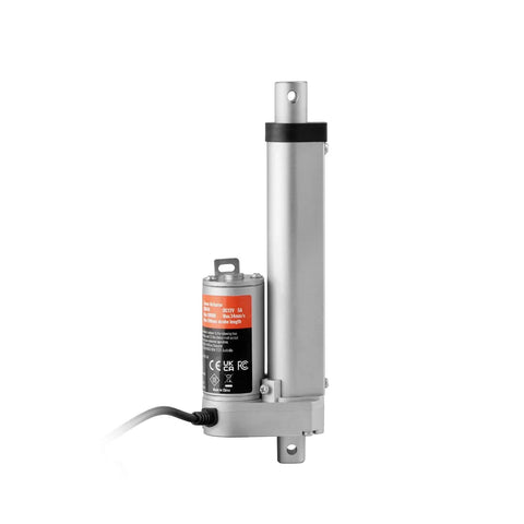 Heavy Duty 12V Linear Actuator, 4 Inch Travel, 330 Lbs Load (1500N), 0.19 Inches Per Second Speed, Includes Mounting Bracket, IP54 Weatherproof, Great For Robotic Arms And Electric Beds VEVOR shown from side view