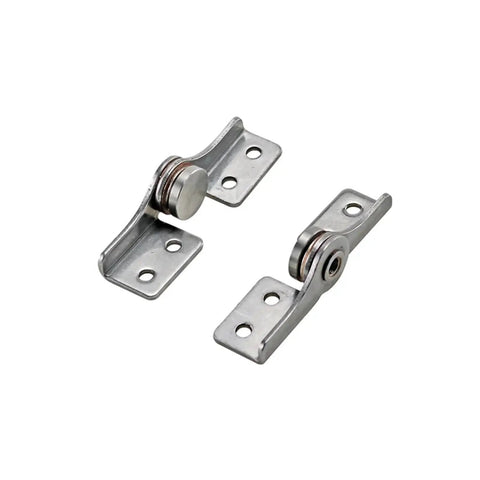 Pair of 304 stainless steel damping hinges with mounting plates, TA-left, non-adjustable torque 2.0 N·m.