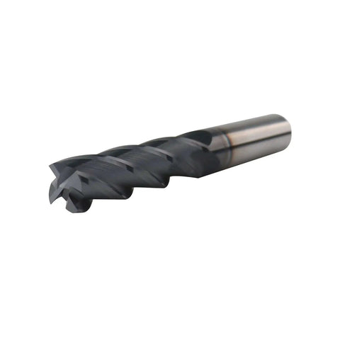 Carbide Long End Mill For Steels 9/16 Inch Shank And 2 Inch Length Of Cut, 4 Flute AlTiN Coated Square End Mill With 30 Degree Helix CNC Router Bit Zorqon