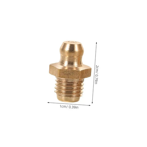 Close-up of a single adapter from Dope Copper Grease Fitting Kit, 9 Piece Universal Nipple Adapters For Cars And Trailers