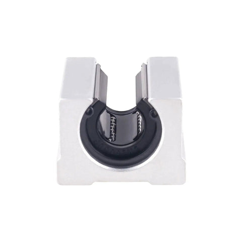 Front view of Four SBR12UU Linear Ball Bearing Slide Blocks For SBR12 Rails 12mm Aluminum Heavy Duty Industrial Grade CNC Guide Parts