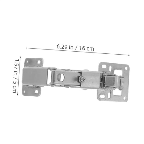Heavy Duty Concealed Door Hinge Set For Fire Doors And Hidden Cabinets 2 Pack, Undetectable Door Hardware showing size dimensions