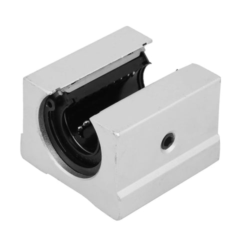 Close-up view of SBR16UU Aluminum Linear Motion Ball Bearing Slide Block For High Speed High Precision Equipment Smooth Low Friction Open Linear Roller Bearing Bushing For Linear Motion Guides Built To Last