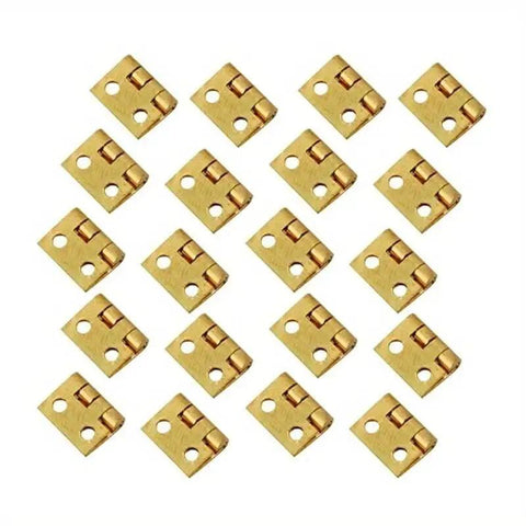 Tiny Golden Mini Metal Hinge For 1 By 12 Dollhouse Cabinets And Boxes With Four Mounting Holes Delicate And Realistic Gold Tone Hardware For Dollhouse Furniture Fittings 10 By 8 Mm 25 Pieces