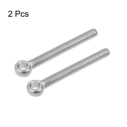 Beefy M6 X 50mm Fish Eye Lifting Eye Bolt In 304 Stainless Steel, Swing Shoulder Anchor Bolt With Metric Thread, 2 Pack