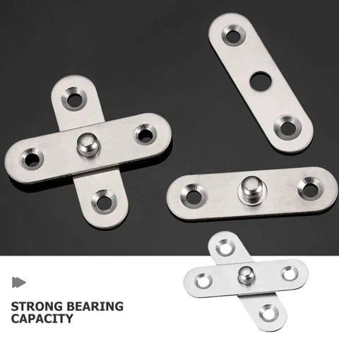 8 Pack 360 Degree Hidden Pivot Hinges Stainless Steel Heavy Duty Cabinet Door Hardware for Kitchen and Furniture displayed