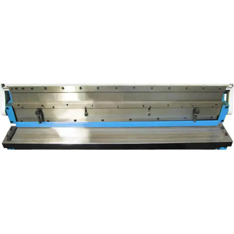 Front view of 52 Inch 16 Gauge 3 In 1 Sheet Metal Shear Brake Slip Roll Bender Pan Box Workhorse Heavy Duty All In One Metalworking Tool