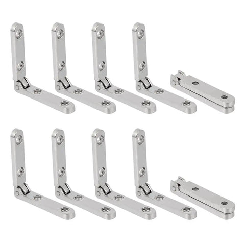 10 Pack 90 Degree Hinges For Wooden Boxes Jewelry Boxes Chest And Gift Boxes Silver Finish With Screws Rddconkit Durable Zinc Alloy Cabinet