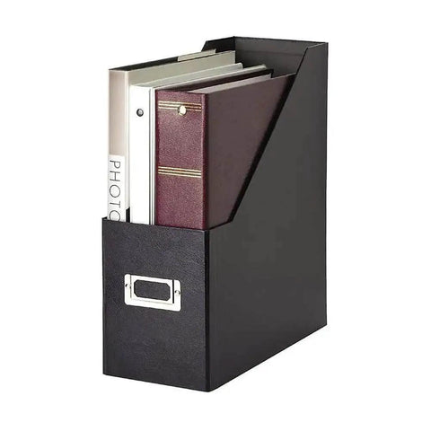 Jumbo Magazine File Back For College Dorm And Home Office Organization Snap Together Flat Pack Heavy Duty Fiberboard with PVC Laminate