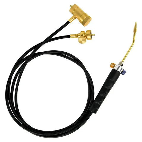 Oxypropane Welding Gas Cutting Torch Kit With Flint Lighter And Cylinder Holder Rack For Jewelers And HVAC Pros, Pro Grade Brass Fittings