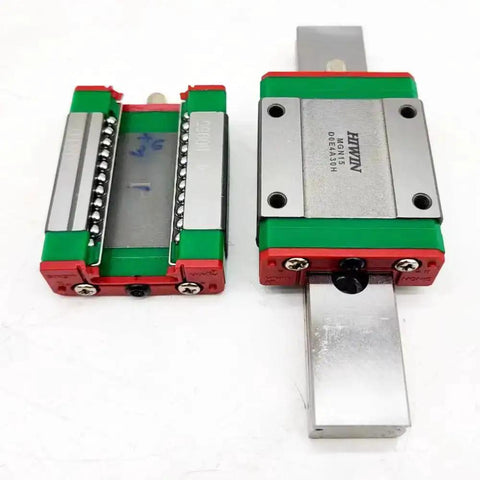 Compact Precision Linear Block MGN15C Carriage And Guide Rail Set For CNC Machines Lightweight Linear Bearing Block With Four Point Gothic Contact Delivers Top Notch Rigidity In Light Load Applications Like PCB Assembly Semiconductors And Medical shown with two linear blocks and rail