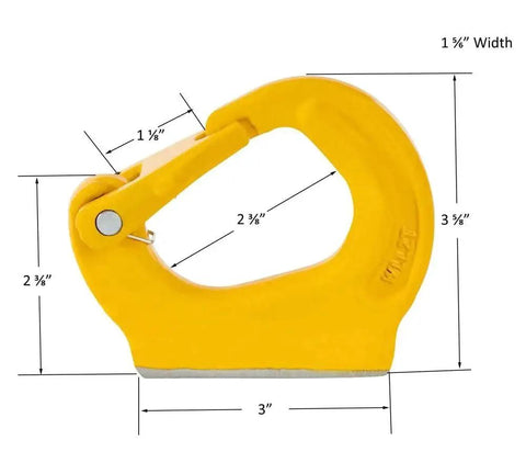 4 Pack Weld On Anchor Hooks 2 Ton G80 For Wrecker Crane Tractor Rigging And Lifting 4400 Lbs Working Load Limit, close-up view.