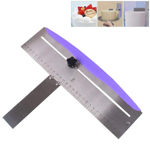 Cake Scraper And Leveling Tool Set Stainless Steel With PP Handle Adjustable Frosting Spatula Pro Grade