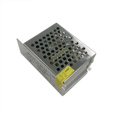 12V 2A DC Transformer Power Supply For 110V To 220V AC Input Converts To Stable 12V DC For Motors And Gadgets Easy Plug And Play Voltage Converter Safe Reliable Power Unit in silver housing