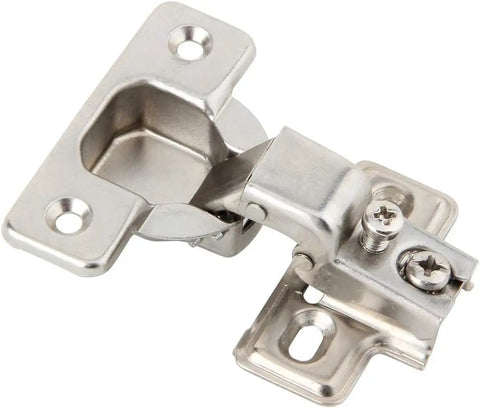 Soft Close Face Frame Concealed Cabinet Hinges 105 Degree Self Closing 6 Pack With Steel Nickel Plated Finish single hinge view