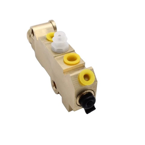 Brass PV2 combination proportioning valve with white plastic cap and yellow seals