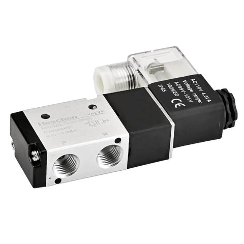 Heavy Duty Electrical Pneumatic Solenoid Valve 3V210-08-NC 110V AC Pilot-Operated Single Coil 3 Way 2 Position Normally Closed