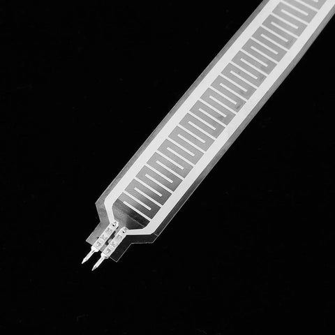 Pressure sensor strip SF15-150, 150×15 mm, thin-film force sensor with interdigitated electrodes and two leads