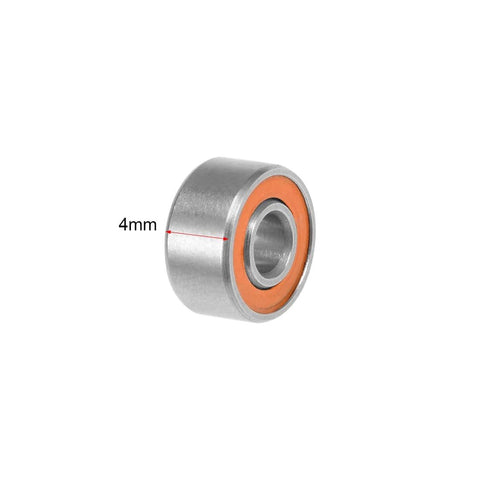 uxcell S693C-2OS hybrid ceramic ball bearing, 3x8x4mm, orange seal, stainless steel race