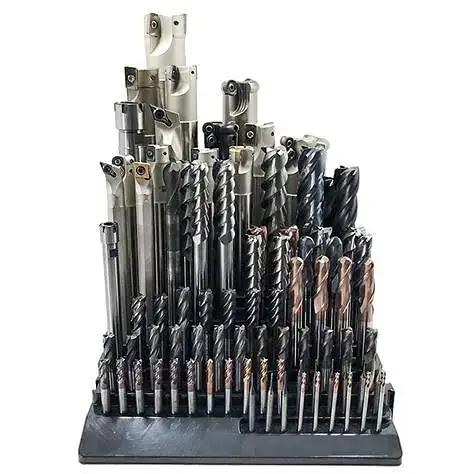 All In One CNC Tool Storage Case For Milling Cutters Reamers And Drill Bits Organizer with durable PP holder and tools neatly arranged