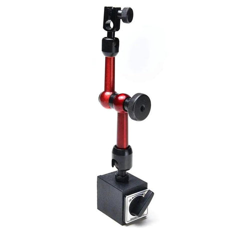 3 Joint Red Adjustable Magnetic Base Holder For Digital Dial Indicator AGPtek with ON OFF switch and three-joint arm
