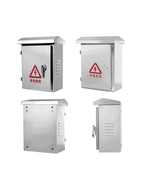 Stainless Steel Electrical Distribution Chest Weatherproof Enclosure For Home And Industrial Monitoring Control Panels, various angles