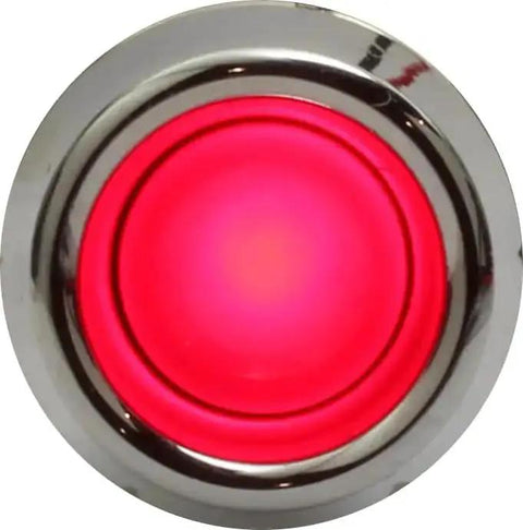 12V Red LED Automotive Indicator Light Kit With Terminals 2 Pack Panel Mount Ready For One Quarter Inch Thick Panels