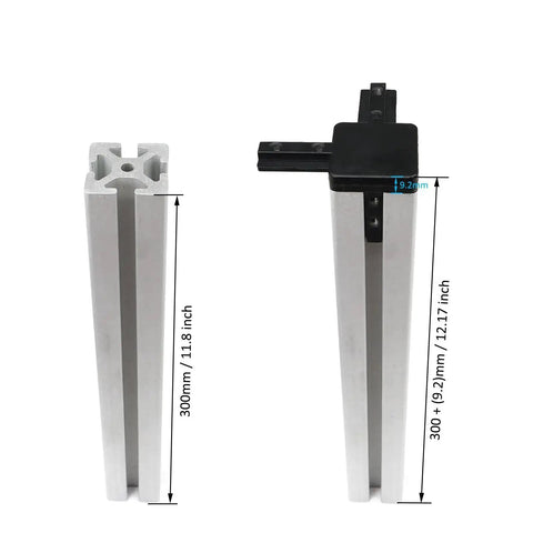 Eight Pieces 4040 Aluminum Extrusion Corner Brackets For 40 Series Frames with 3 Way Tri End Cap Connectors, Zinc Alloy Construction