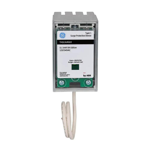 Whole House Type 1 Surge Protector 120/240 VAC 25kA Single Unit Pigtail Plug-On Device for Breaker Panels with LED Status Indicator