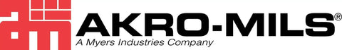 Logo of Akro-Mils, a Myers Industries company, featuring red geometric symbol and text.