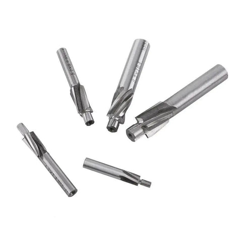 Professional Grade 5 Piece Counterbore Drill Bits Set With 4 Flutes Straight End Mills HSS Countersink Slot End Mills For Copper Aluminum Cast Iron M3 To M8
