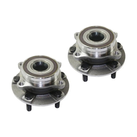 Beefed Up Front Wheel Hubs For Mitsubishi Lancer 2008 To 2015 Pair With 5 Lugs And Ball Bearing Five By Four Point Five Inches Bolt Pattern Replacement MR594979