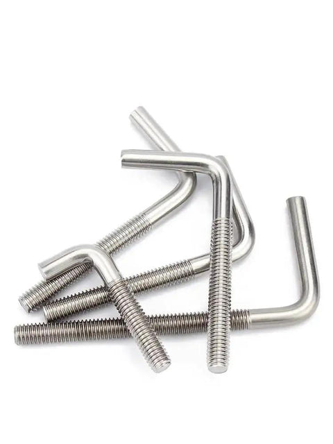 L Shape Foundation Bolts 304 Stainless Steel Right Angle Anchor Bolt With Long Square Bend Screws M4 M5 M6 M8 M10 M12
