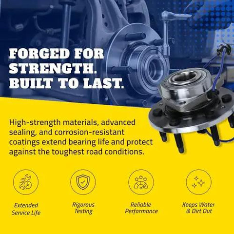 Wheel Bearing And Hub Assembly For Subaru Outback Legacy Forester WRX STI Ascent 2015 Through 2021 Models. Front view of hub.
