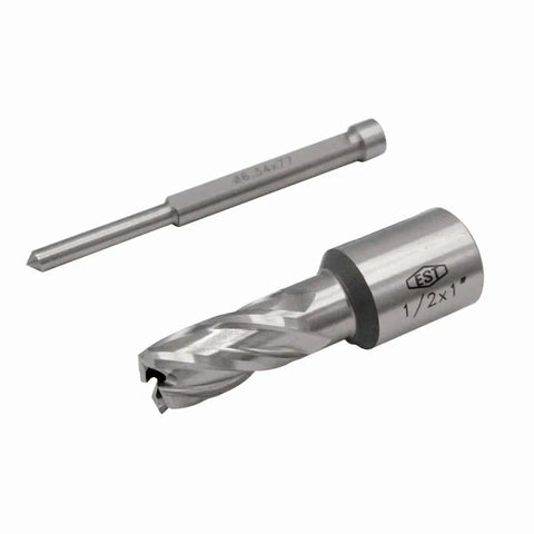 M2AL HSS Annular Cutter One Inch Depth Of Cut For Magnetic Drill Press With Three Quarters Inch Weldon Shank And Free Pilot Pin