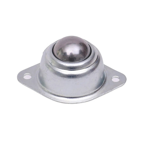 Three Quarters Of An Inch Roller Ball Transfer Bearings Set Of Eight For Smooth Material Handling with chrome finish and mount holes