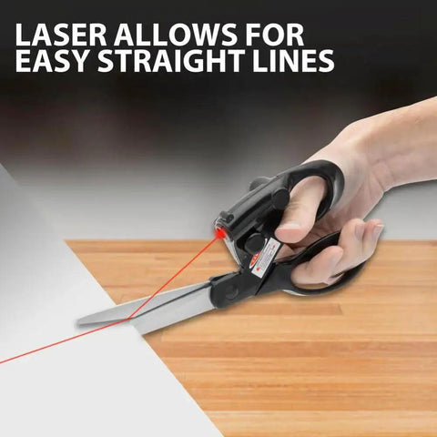 Pro Grade Laser Guided Sewing Scissors For Home Crafting And Gift Wrapping With Built In Laser Line For Precise Straight Cuts